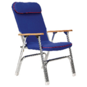 Seachoice Canvas Folding Chair Blue with Red Trim 78511